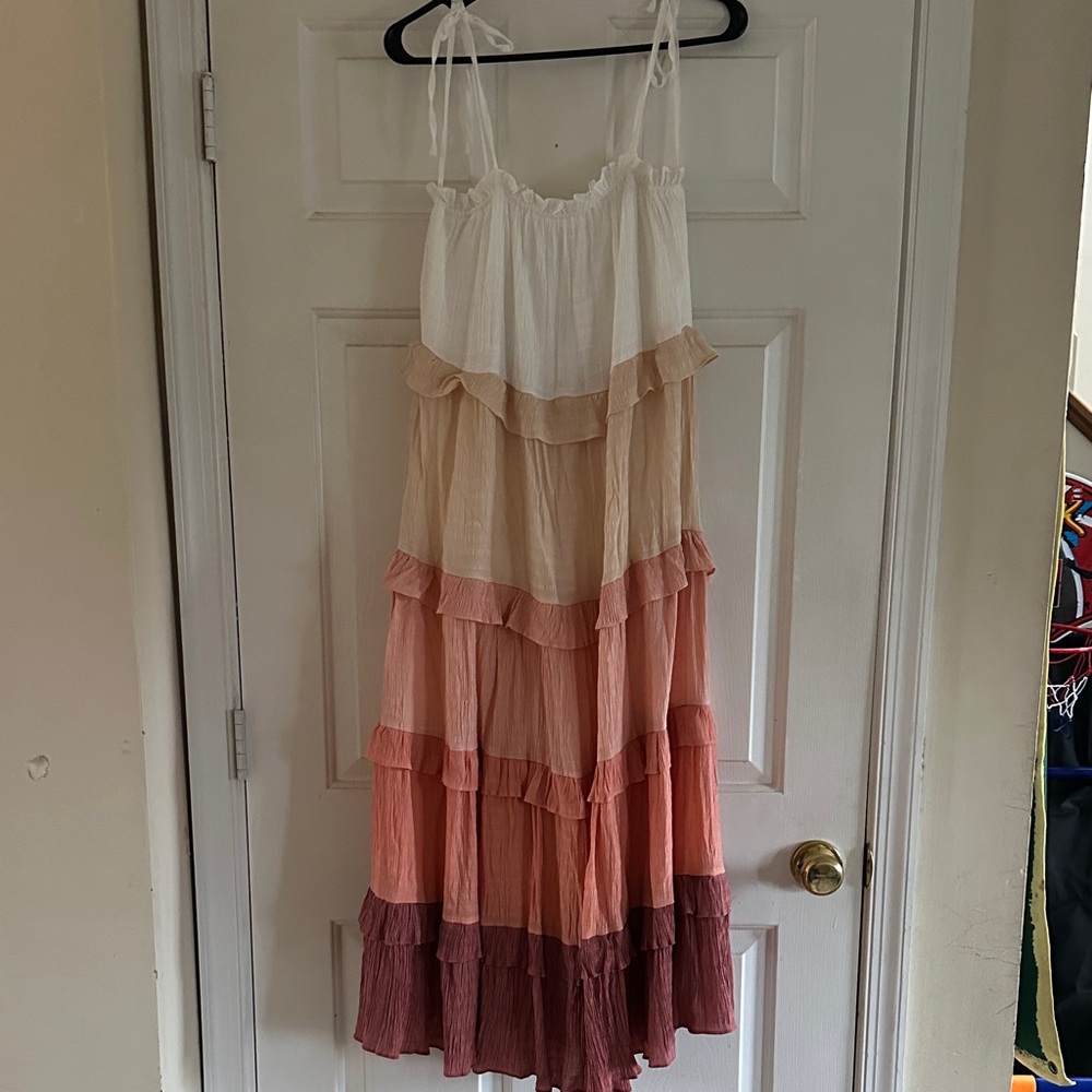 Multicolor Tiered Maxi Dress